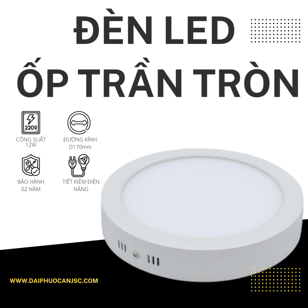 Đèn LED ốp trần nổi giá rẻ